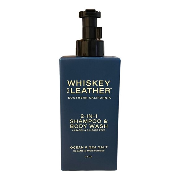 Whiskey & Leather 2 In 1 Shampoo & Body Wash Ocean & Sea Salt Scent 32 Oz. - Picture 2 of 3